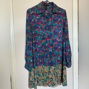 BCBG dress — buttons and collar, long sleeve, runs slightly large
